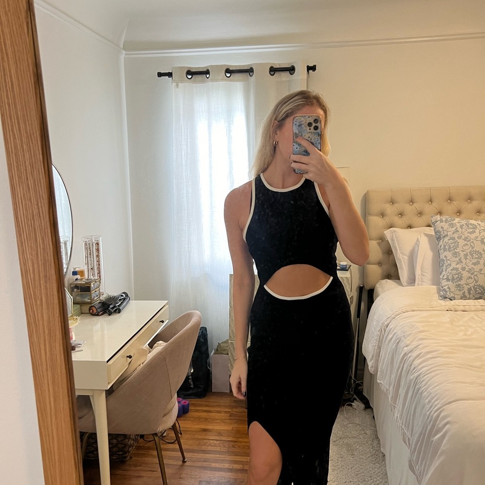 Black and White Cutout Dress